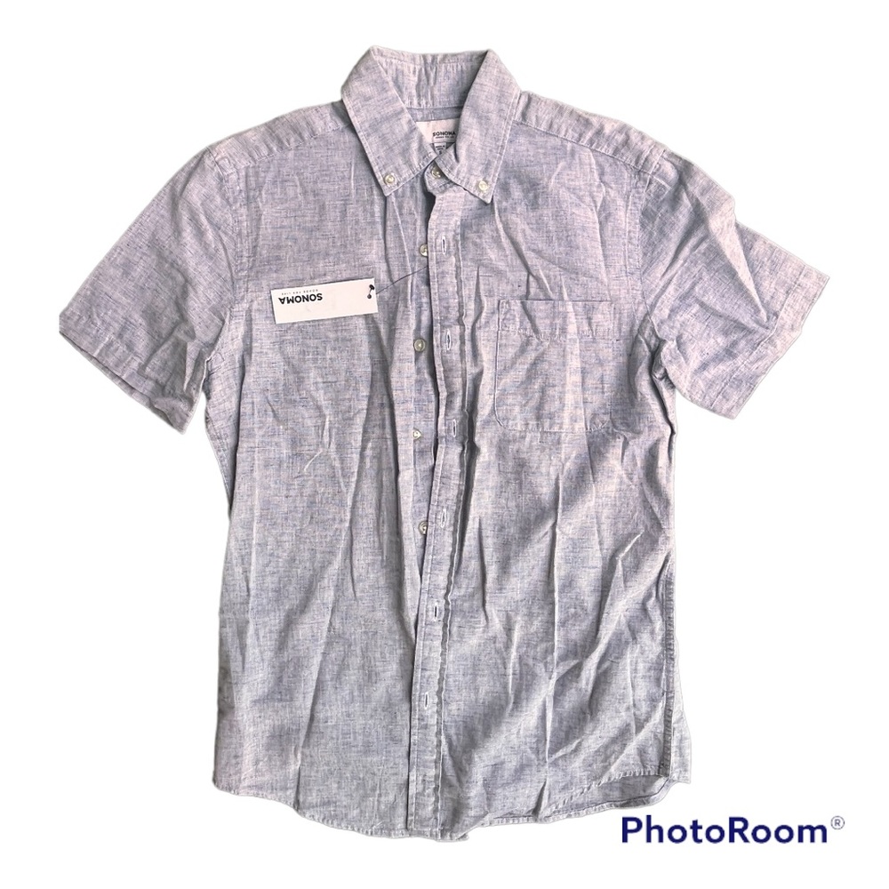 NWT Sonoma Small casual shirt sleeve button down shirt